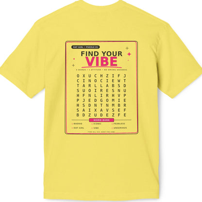 Find Your Vibe T-Shirt — Word Search Graphic Tee