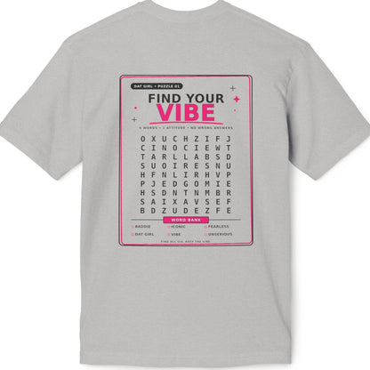 Find Your Vibe T-Shirt — Word Search Graphic Tee