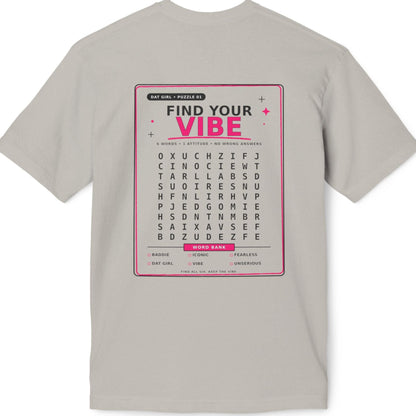 Find Your Vibe T-Shirt — Word Search Graphic Tee
