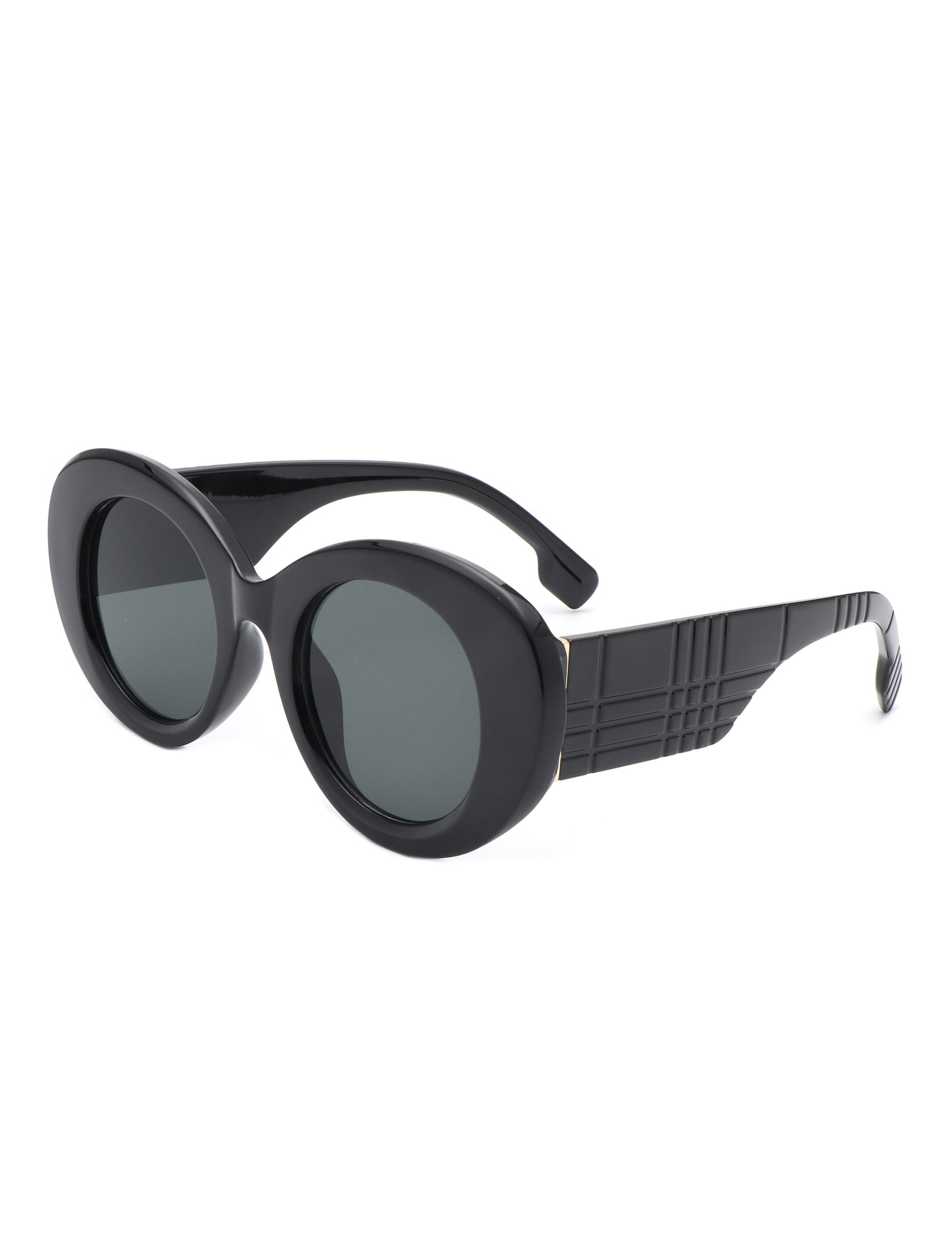 Optic - Round Oval Oversized Women's Fashion Sunglasses-2