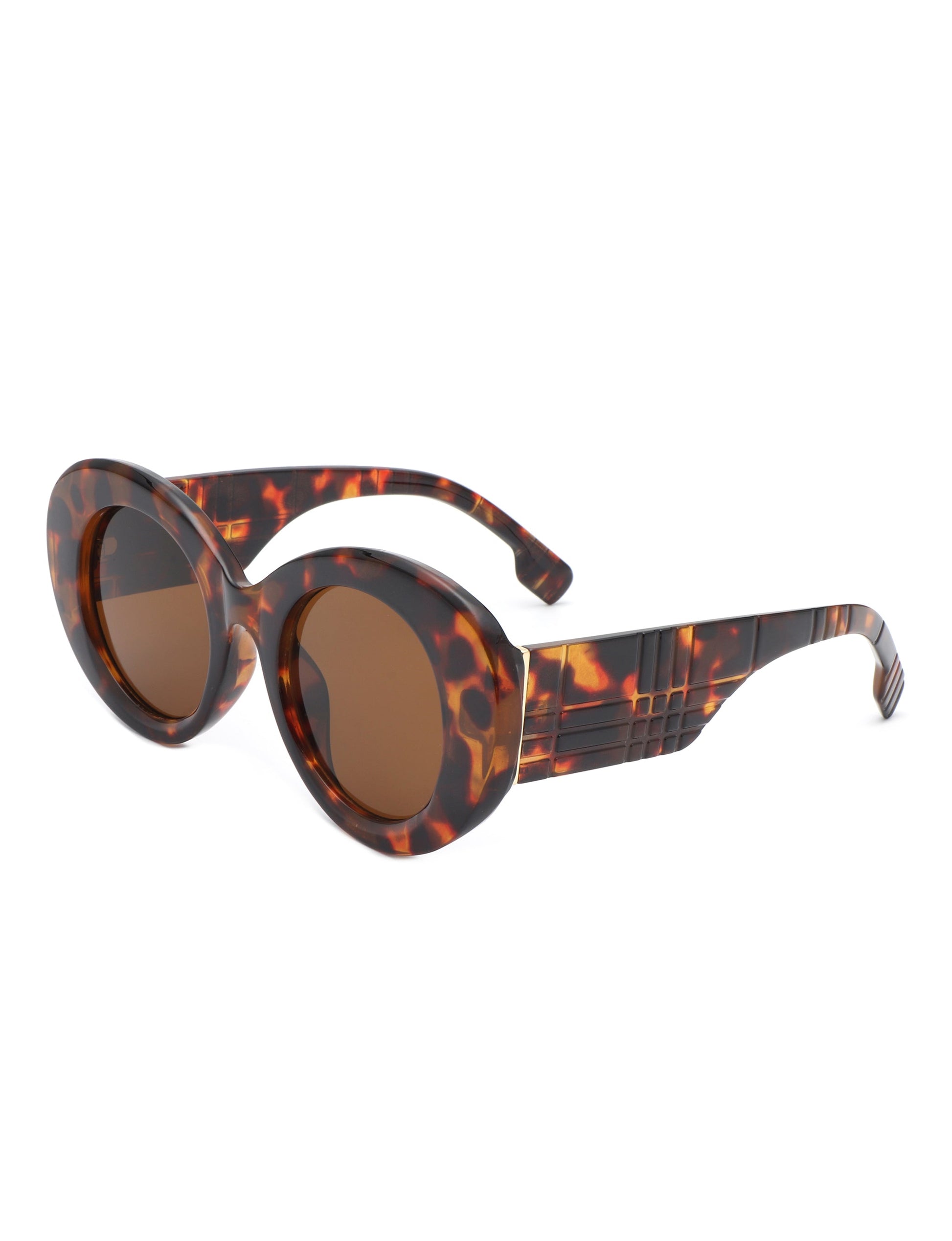 Optic - Round Oval Oversized Women's Fashion Sunglasses-0