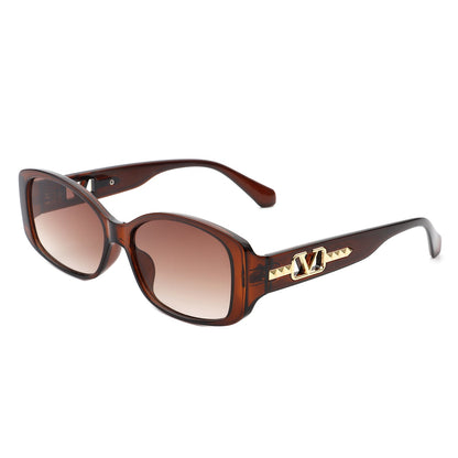 Fantasie - Rectangular Narrow Retro Tinted Fashion Square Sunglasses-5