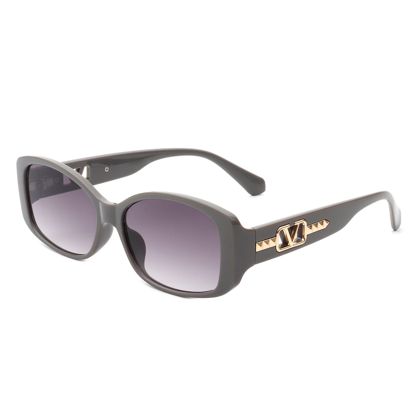 Fantasie - Rectangular Narrow Retro Tinted Fashion Square Sunglasses-0