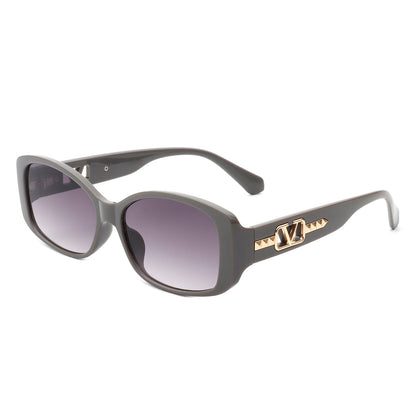 Fantasie - Rectangular Narrow Retro Tinted Fashion Square Sunglasses-0