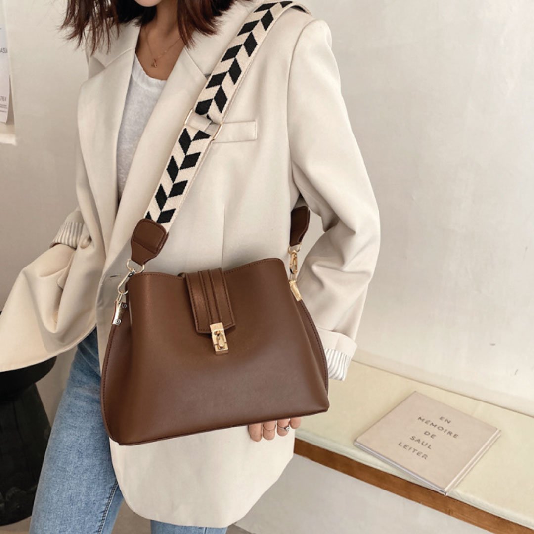 Checkered Shoulder Bag-0