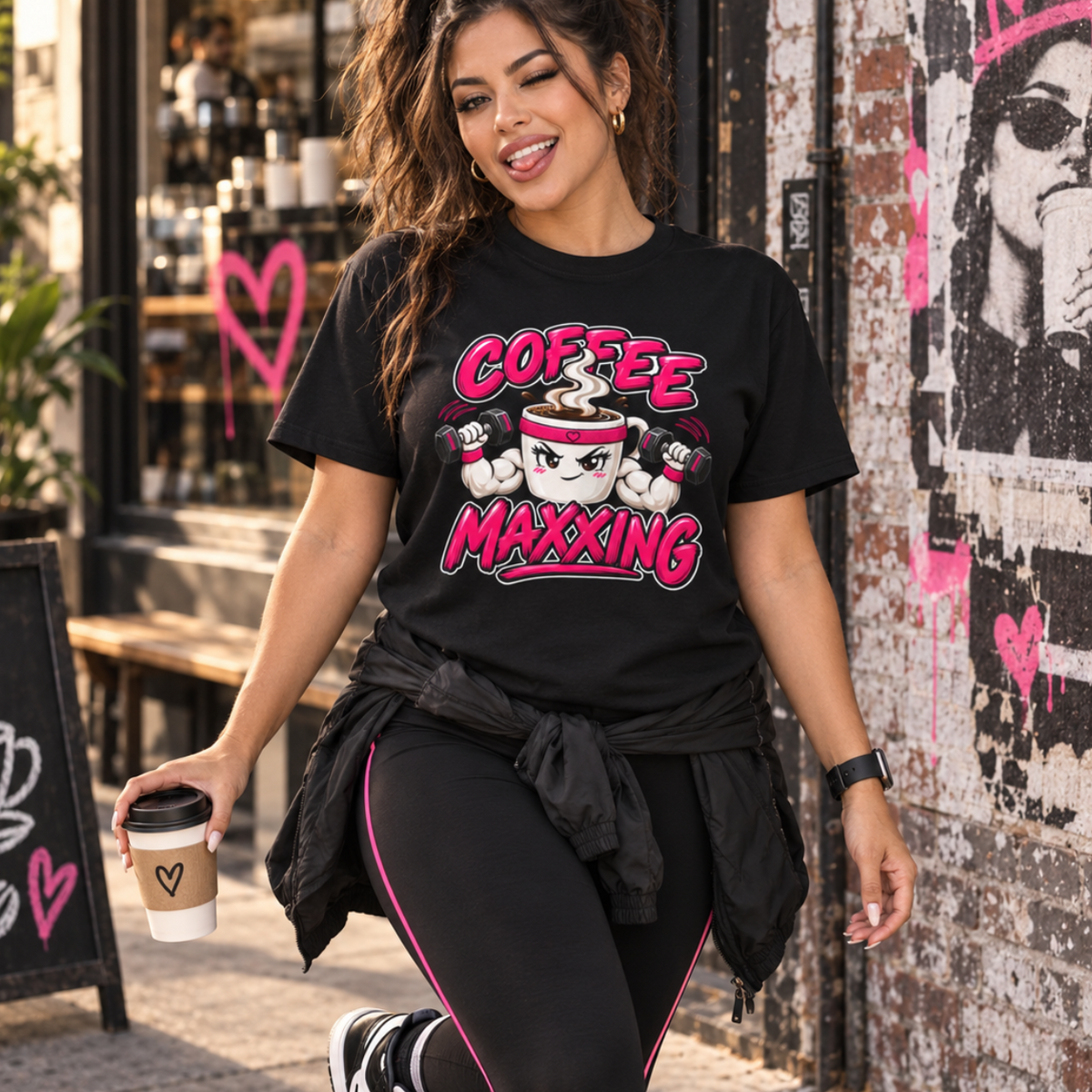 Women's Coffee Maxxing Graphic T-Shirt