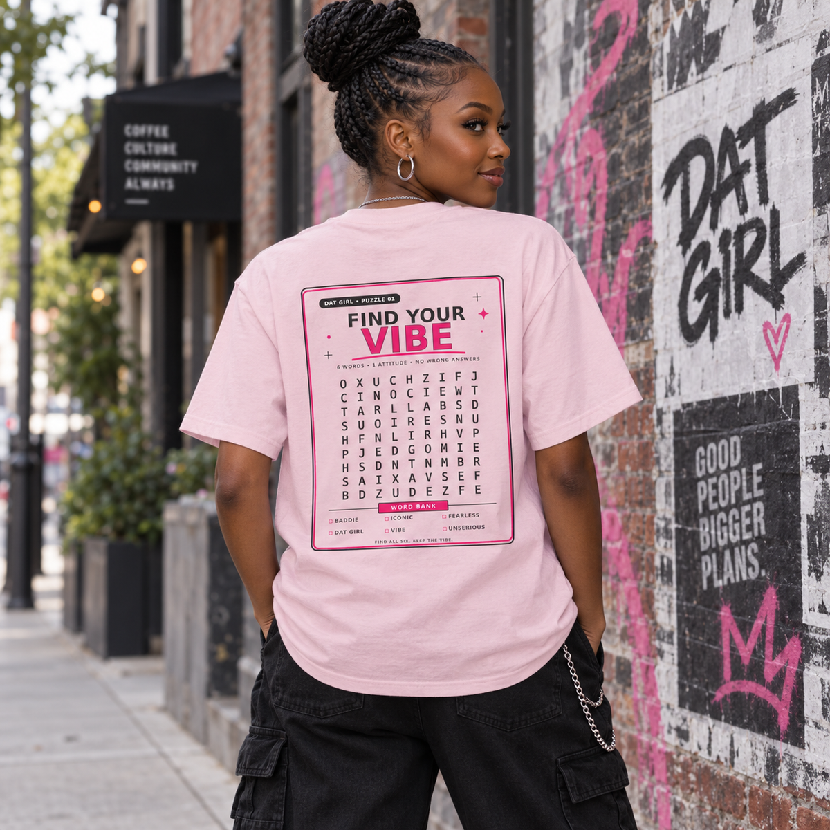 Find Your Vibe T-Shirt — Word Search Graphic Tee