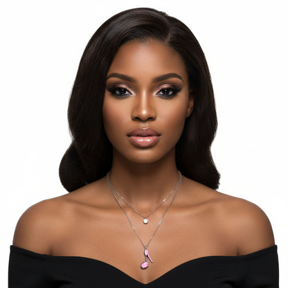 TK2703 - IP Light Black  (IP Gun) Stainless Steel Chain Pendant with Top Grade Crystal  in Clear-0